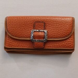 Brighton Orange Leather Wallet
